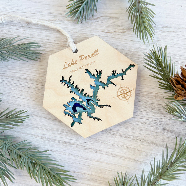 Laser Cut Lake Ornaments