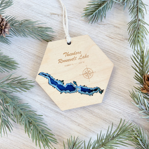 Laser Cut Lake Ornaments