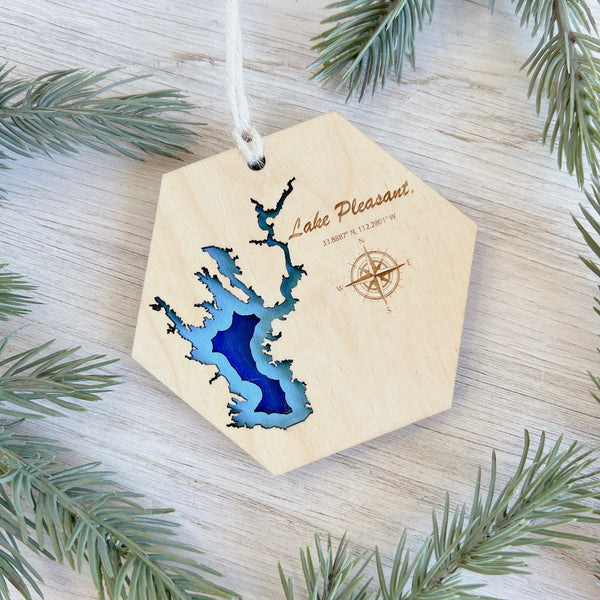 Laser Cut Lake Ornaments