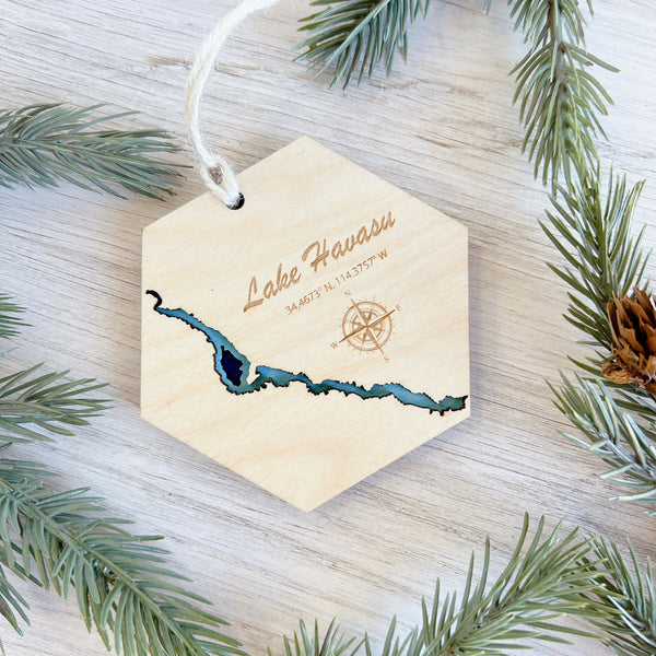Laser Cut Lake Ornaments