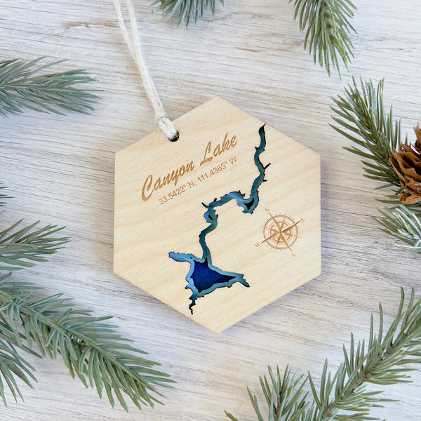 Laser Cut Lake Ornaments