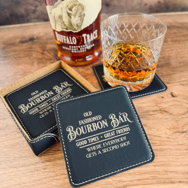 Engraved Leatherette Coasters