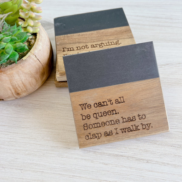 Funny Laser Engraved Coasters