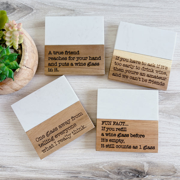 Funny Laser Engraved Coasters