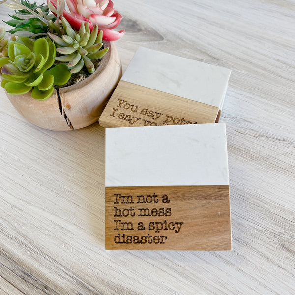 Funny Laser Engraved Coasters