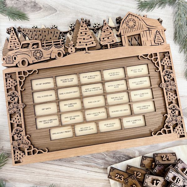 Wooden Advent Calendar - Personalizable