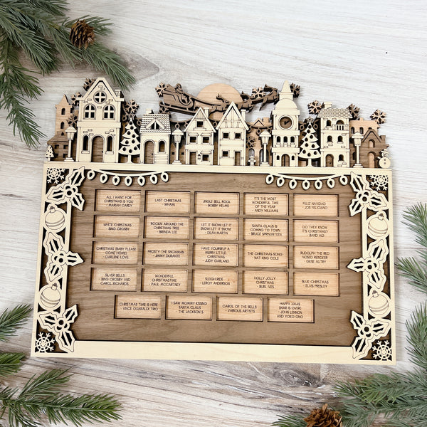 Wooden Advent Calendar - Personalizable