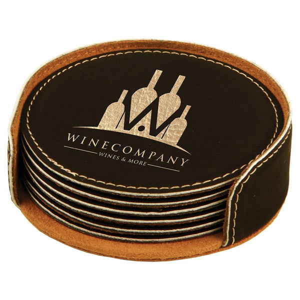 Engraved Leatherette Coasters