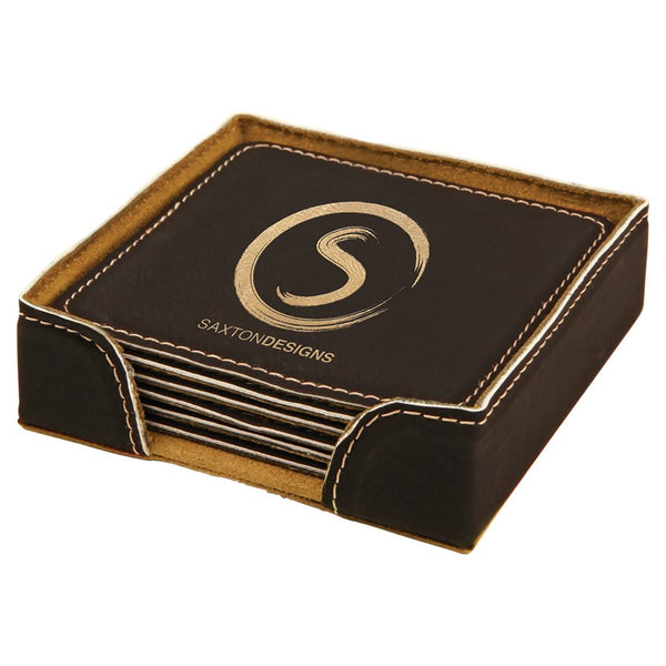 Engraved Leatherette Coasters