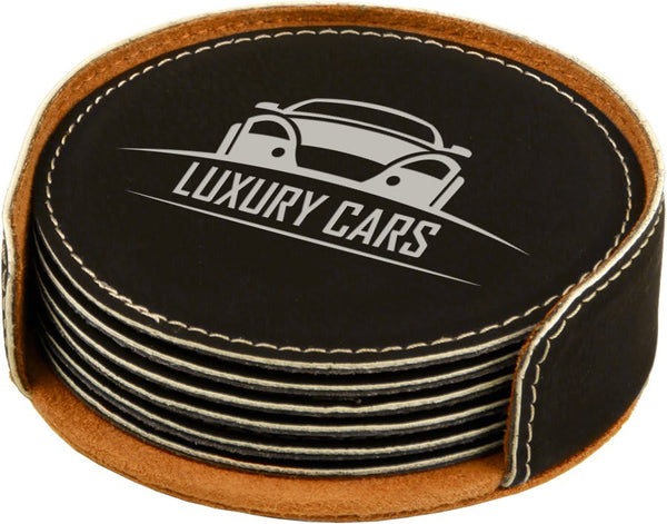 Engraved Leatherette Coasters