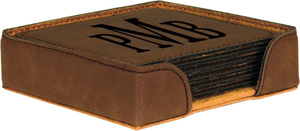 Engraved Leatherette Coasters