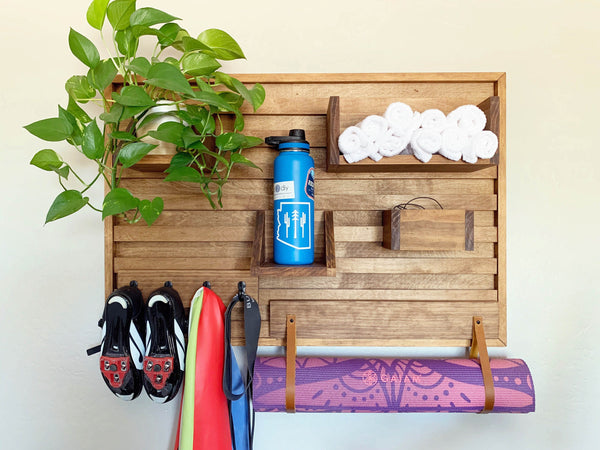 Home Gym Wall Organizer - Peloton Inspired