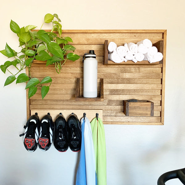Home Gym Wall Organizer - Peloton Inspired