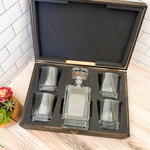 Personalized Whiskey Decanter Gift Set