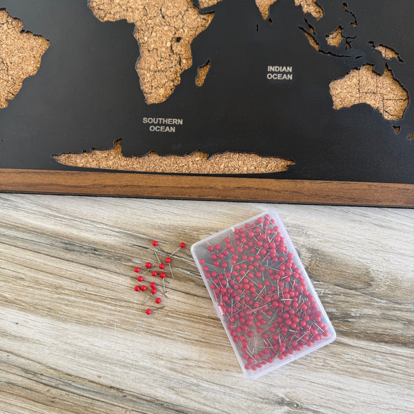 World Travel Map - Table Top Size, Personalized