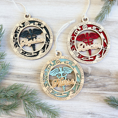 Medical Professional Ornament - Choose from 3 designs