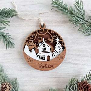 Believe in the Magic of Christmas – Layered Laser Cut Ornament