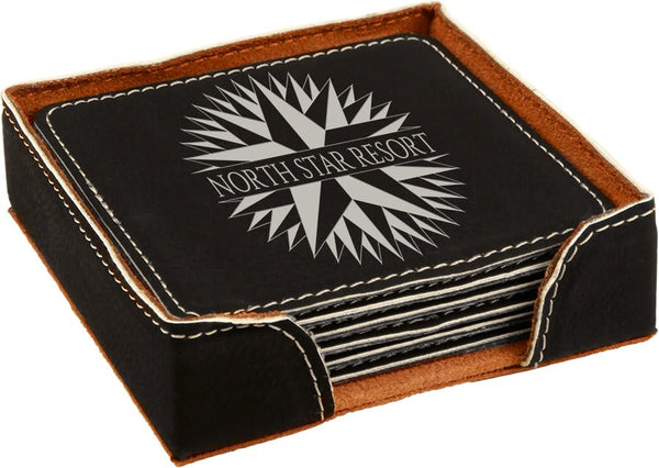 Engraved Leatherette Coasters